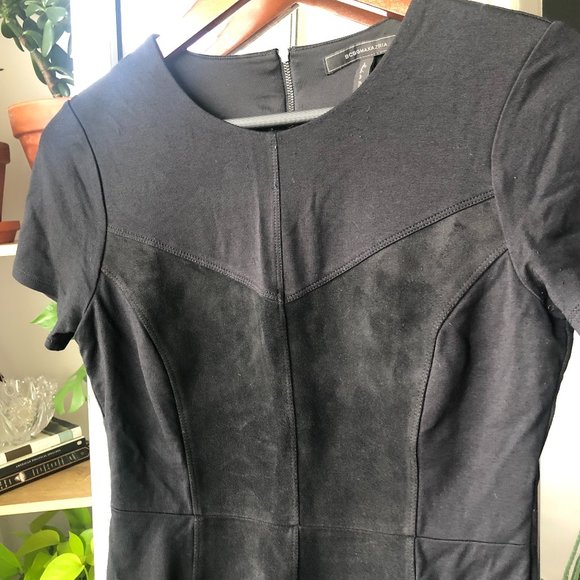 Faux Suede Peplum Top - Picture 3 of 4